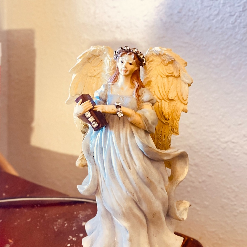 Charming Angel Figurine with Book
